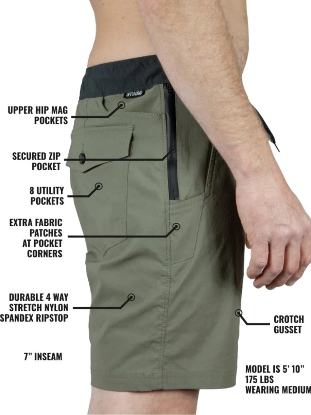 Off The Grid Surplus Thunderbird Short - Rye Green